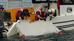 Parte del fuselaje localizado en Reunin.