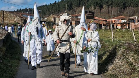 Personajes del Entroido de Budián, que volverán a salir el Domingo de Entroido