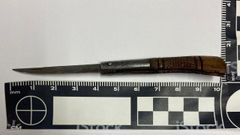 Arma blanca incautada por la Polica Local de Mugardos a un ladrn de Ferrol