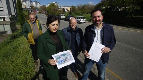 Candia, Fernández y Ameijide esta mañana en Paradai