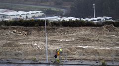 Obras en el solar en el que se construir� la futura ITV del pol�gono de V�o, en A Coru�a