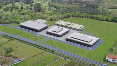 Recreacin virtual del campus tecnolgico que la empresa construir en Padrn, cerca de su sede