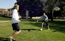 Ricardo M�rquez (a la derecha) con otro jugador alem�n que jug� con Lanzarote.