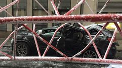 As� cay� la gr�a sobre la calle en Nueva York