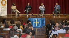 (I-D) La decana del Colegio de Periodistas de Asturias, B�rbara Alonso; el secretario general de UGT de Asturias, Javier Fern�ndez Lanero; la vicepresidenta segunda y ministra de Trabajo y Econom�a Social, Yolanda D�az y el secretario general de CCOO de Asturias, Jos� Manuel Zapico, durante una mesa redonda sobre la democracia en el trabajo, en el I.E.S Fern�ndez Vall�n, a 29 de mayo de 2026, en Gij�n, Asturias (Espa�a). El encuentro ha sido organizado por la Sociedad Cultural Gijonesa bajo el t�tulo ?La democracia en el trabajo? y pretende combinar la agenda estatal de reformas laborales con los problemas concretos de la industria y los servicios en Asturias.