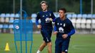 Carlos Hernandez Christian Fernandez Requexon Real Oviedo.Carlos Hernndez, durante el entrenamiento en El Requexon