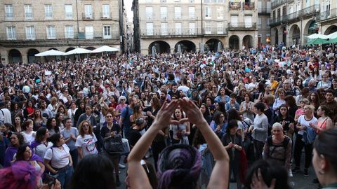 Concentracin en la Praza Maior de Ourense