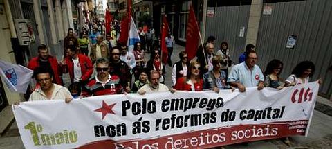 Hace tiempo que la CIG no falta a su cita reivindicativa el Día del Trabajador (en la imagen, la protesta del 2011).