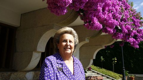 Julita Garc�a, en el a�o 2008, cuando le entregaron el premio Amigos de Pontevedra. 