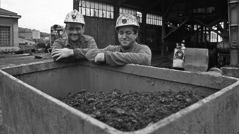 Trabajadores de la Mina La Camocha. Gijon. Asturias 1997