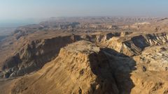 Imagen  a�rea de Masada,, al sur de Israel 
