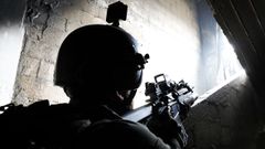 Un soldado israel� en Gaza.