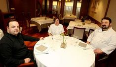 Los tres hermanos que llevan el local: Jos� Pablo, Mercedes y Manuel �ngel Puente D�az.