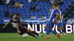 Yeremay Hern&aacute;ndez actu&oacute; en el centro de la segunda l&iacute;nea de ataque en el amistoso con el Oporto en Riazor