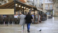 La Praza Maior, casi vacia el da de Ao Nuevo