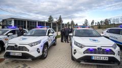 Los cuatro nuevos veh�culos h�bridos todoterreno fueron entregados a la Polic�a Auton�mica en el Monte do Gozo