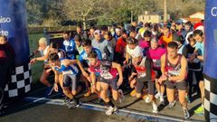 Salida de la carrera de San Silvestre, en Neda.