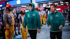 Lance Stroll y Fernando Alonso.Lance Stroll y Fernando Alonso, pilotos de Aston Martin