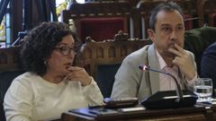 El consejero de Ordenacin de Territorio, Urbanismo, Vivienda y Derechos Ciudadanos, Ovidio Zapico, junto a Beatriz Gonzlez, Viceconsejera de Derechos Ciudadanos comparece en la Junta General