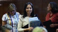 La directora general de la Guardia Civil, Mercedes Gonz�lez, antes de su comparecencia de ayer en el Senado.