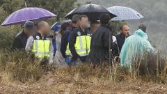 El asesino confeso durante la reconstrucci�n del crimen. 