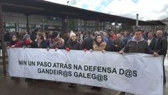 Imagen de archivo de una movilizacin de ganaderos gallegos