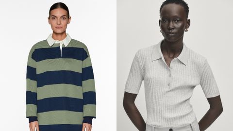 Ms polos en Oysho, a la izquierda, y en Zara, a la derecha