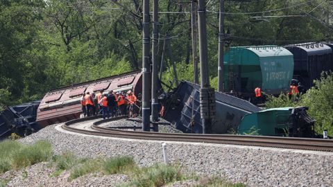 Sabotaje a un tren ruso en la anexionada Crimea.