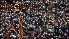 La manifestaci�n convocada por la ANC y Omnium en Barcelona el pasado d�a 11