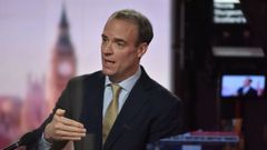 El ministro de Exteriores brit�nico, Dominic Raab, durante la entrevista en la BBC