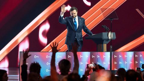 JD Vance en el AmericaFest del movimiento republicano Turning Point.