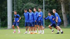 Aar�n, Sa�l, Steven, Lobato, Tejera, Javi Mu�oz y Cortina