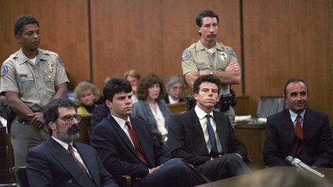 Los hermanos Menndez, durante el juicio celebrado en 1990