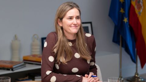La ministra de Transici�n, Sara Aagesen, en un encuentro hoy en Madrid