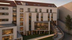 Infograf�a de la ampliaci�n de la residencia de Ordes, que pasar� a contar con 115 plazas