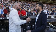 Carlos Corber�n y Claudio Gir�ldez, en el Valencia-Celta de la temporada 2025/2026.