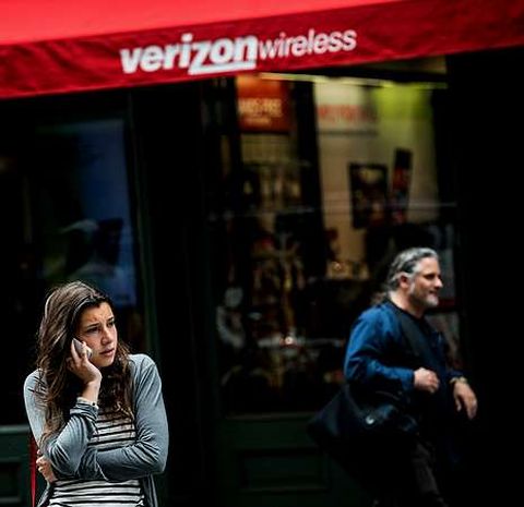 Una tienda de una Verizon en Nueva York.