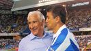 Arsenio Iglesias y Bebeto, en una imagen del ao 2006, cuando se enfrentaron los integrantes del Superdpor con un combinado del veteranos del Deportivo en Riazor