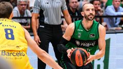 Pau Ribas, con la camiseta del Joventut de Badalona