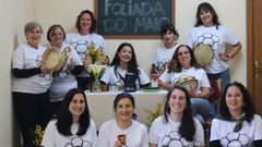 <span lang= gl >En imaxe de arquivo con motivo da Foliada do Maio que organizou Pensamento e Sementeira, o grupo de pandereteiras do colectivo</span>