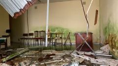 Las �ltimas lluvias provocan el derrumbe de parte del techo de dependencias de la Plaza de Toros.