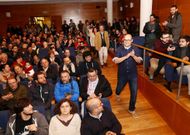 David Santomil present� su candidatura el viernes en Milladoiro. 