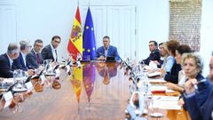 El presidente del Gobierno, Pedro S�nchez, el pasado jueves durante la reuni�n del Comit� Especializado.