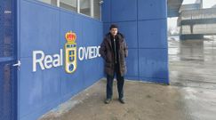 Marco Sangalli, en las oficinas del Carlos Tartiere tras firmar su salida del Oviedo