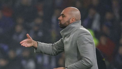 Claudio Gir�ldez, durante el partido entre Celta y Getafe de este domingo.