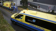 Entrada de urgencias del hospital Montecelo, en Pontevedra