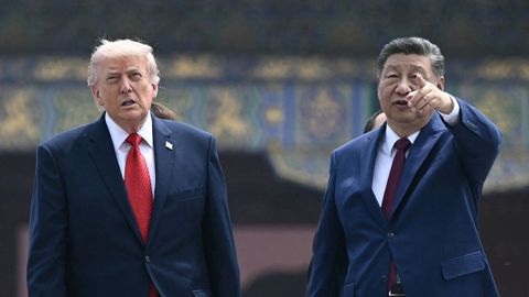 Xi hizo de gu�a a Trump en el Templo del Cielo.