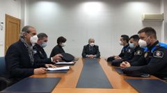 Los agentes, a la derecha, en la toma de posesi�n que presidi� el alcalde