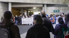 Protesta a las puertas del CHUO