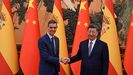El presidente del Gobierno, Pedro S�nchez, y el presidente de China, Xi Jinping
